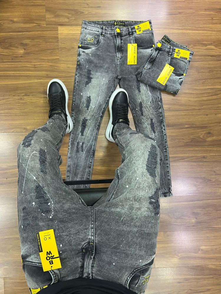 Calça jogador Cinza Grafiti Com tintas