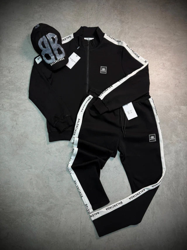 Conjunto Moletom Calça + Casaco - Balenciaga - Importado | Preto