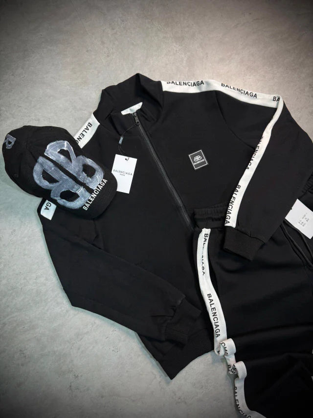 Conjunto Moletom Calça + Casaco - Balenciaga - Importado | Preto