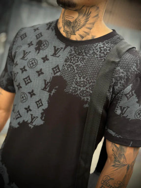 Camiseta Premium LV Fade Print - Importada - Preta