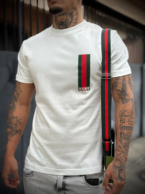 Camisa Gucci Basic Faixa - Premium - Branca