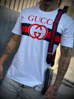 Camisa Gucci Faixa Frontal - Premium - Branca