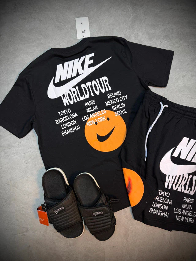 Conjunto Premium NIKE WorldTour - Preto - Camisa + Bermuda